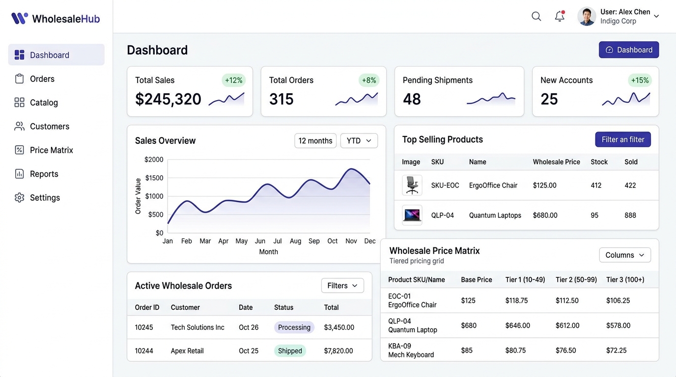 Custom Wholesale E-commerce Platform